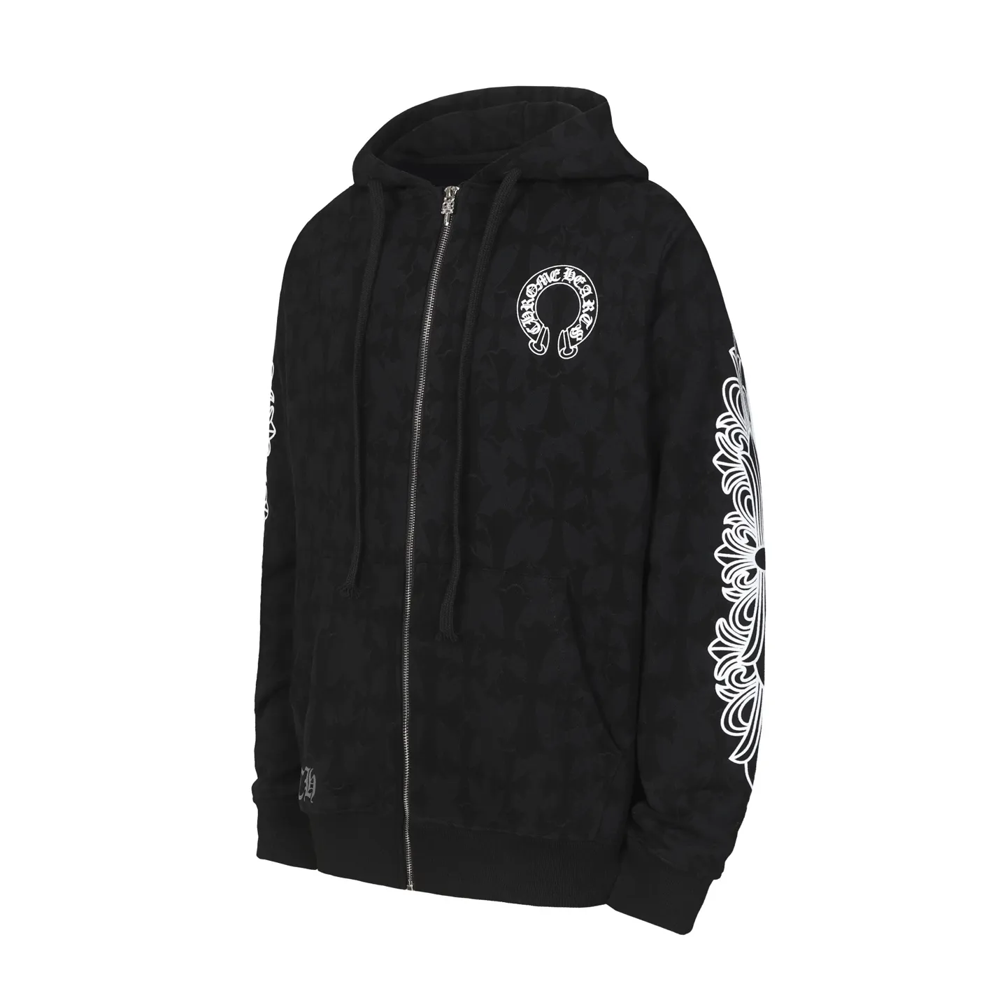 P290 K03 model This model is different from the k20 printing cross-border model. If you are pursuing quality, please do not place an order - Chrome Hearts/Chrome Hearts Sanskrit dark pattern all-over printed cross ✝️ Printed zipper sweatshirt cardigan jacket - High weight, high density and high quality. The wool is soft, delicate and skin-friendly. Soft and silky to the touch. Excellent warmth and skin-friendly properties - Custom-woven and custom-dyed, no color difference, no matter the fabric or workmanship details, beat the ordinary version on the market. -Hardware zipper accessories are all customized with full details -Colour: black -Size: S M L XL